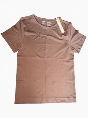 SKIMS Soft Smoothing Seamless T Shirt Cocoa Size M NWT Shapewear Tee